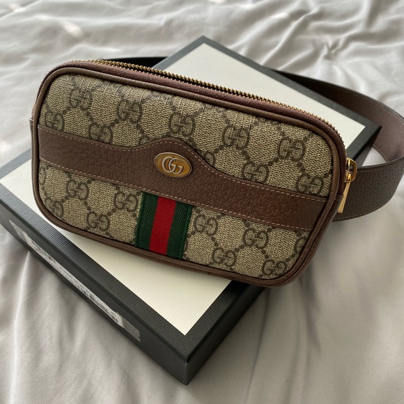 Gucci Handbags - GG Supreme Monogram Ophidia Belted iPhone Case